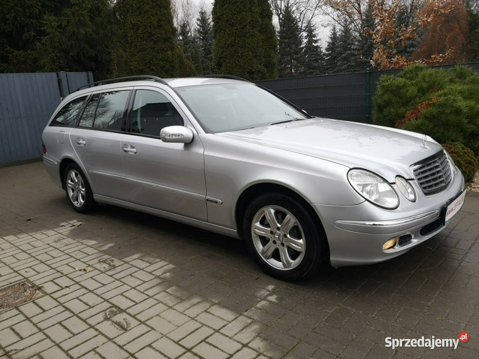 Mercedes E 280 30 V6 CDI190 Klimatronic Tempomat srebrny Strzegom