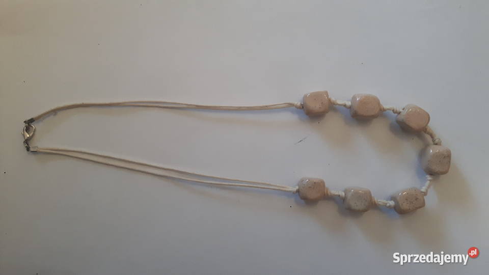 Naszyjnik ceramiczny ręcznie wykonany sprzedam