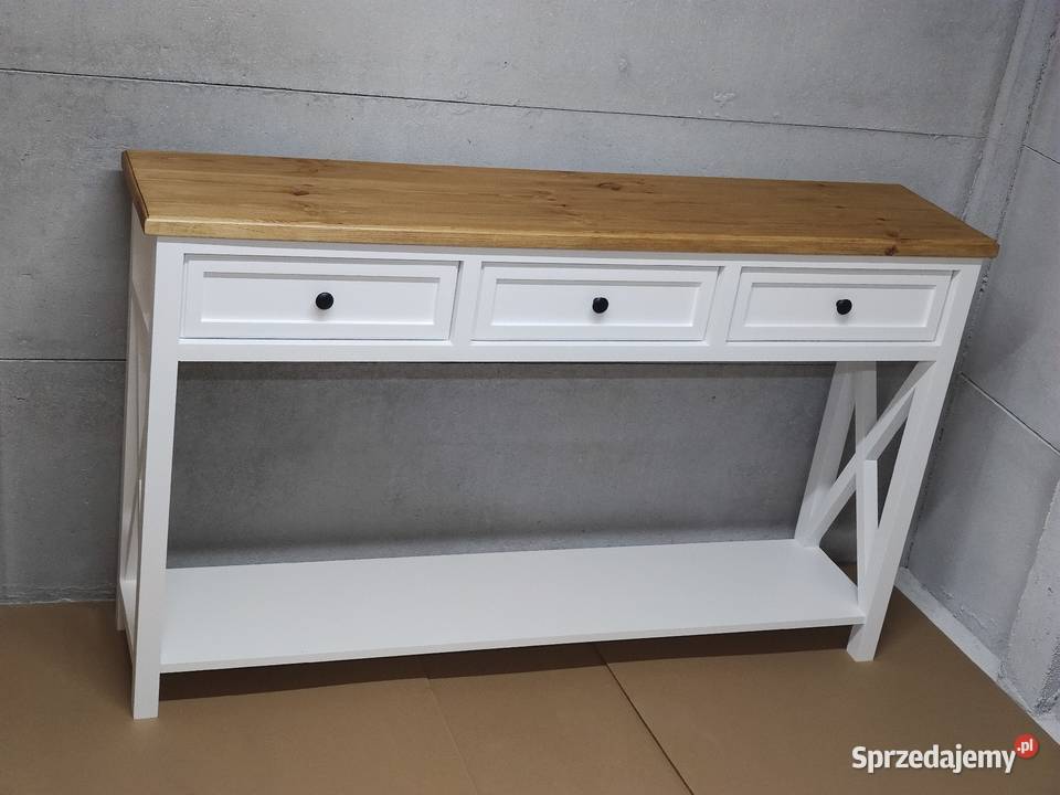 Konsola drewniana prowansalska 90cm Szafy, regały, półki Zduńska Wola