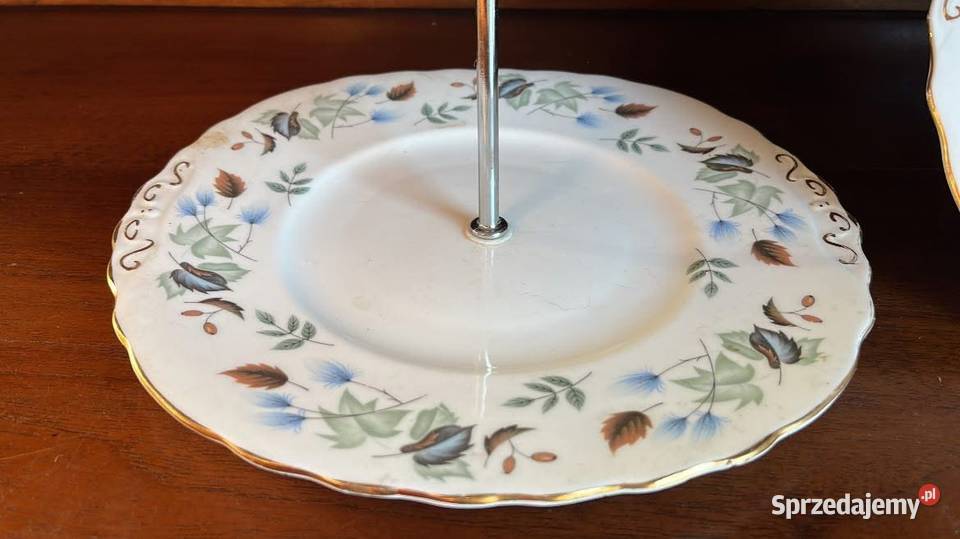 Patera piętrowa Syg Colclough Made in England Porcelana i szkło