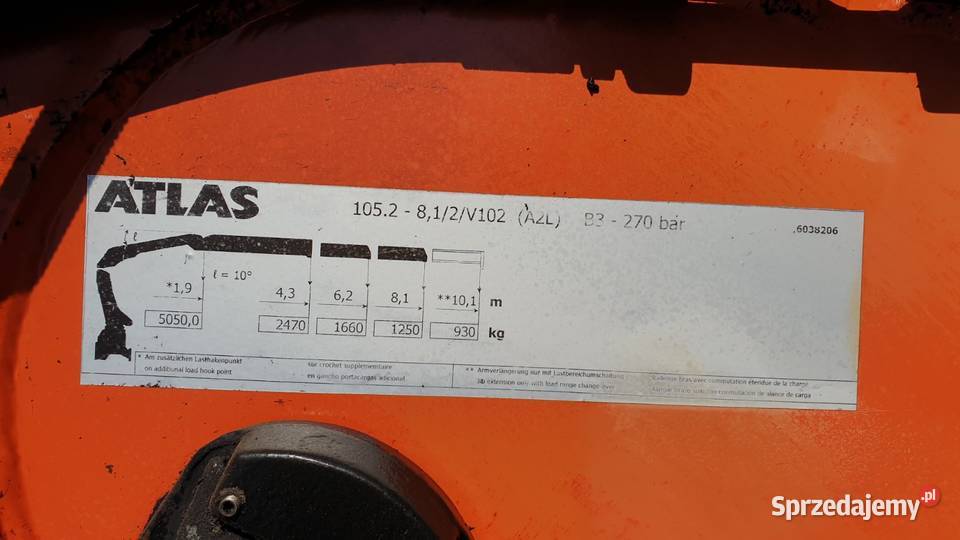 Mercedes Axor 2529 6x2 HDS Atlas Rotator Dźwig żółty Łańcut