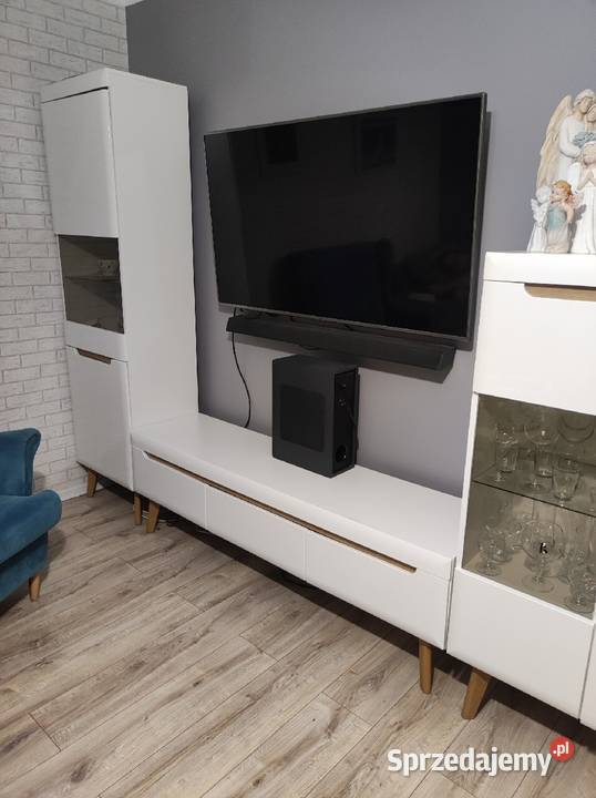 Meble do salonu biały połysk używane Gdynia