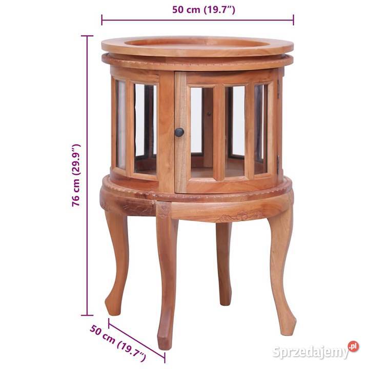 vidaXL Witryna naturalna lite drewno mahoniowe mazowieckie