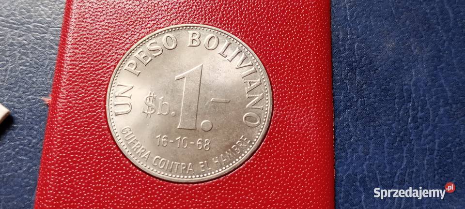 Stare monety 1 peso 1968 FAO Boliwia mennicza