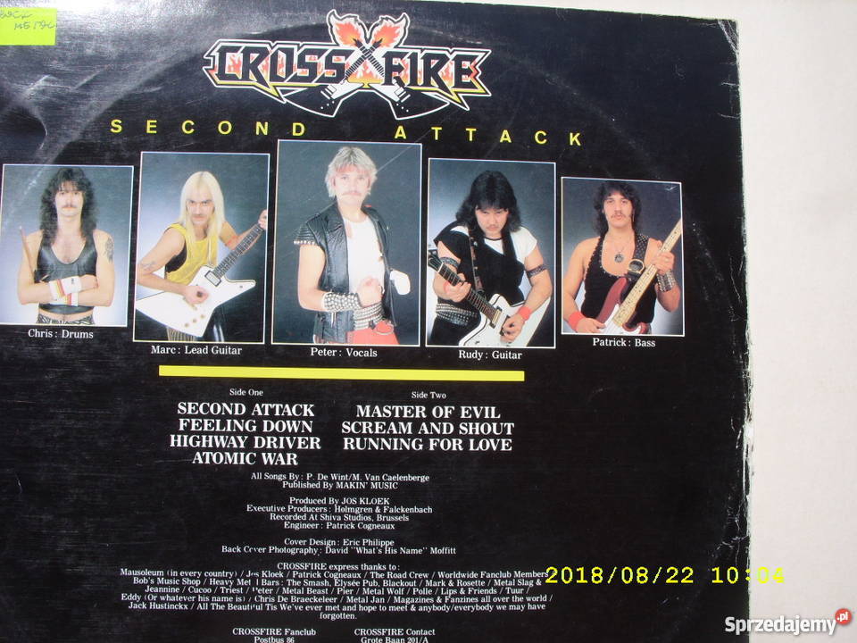 CROSSFIRESECOND ATTACK ROCK winyl LP płyta winylowa Wołów