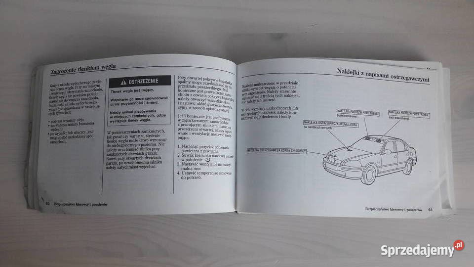 Książeczka instrukcja obsługi Honda Civic w Głuchołazy