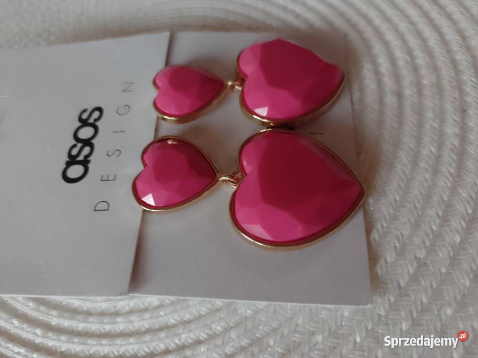 ASOS Duże różowe kolczyki z Londynu serca NOWE Dodatki Galanteria i dodatki Kraków