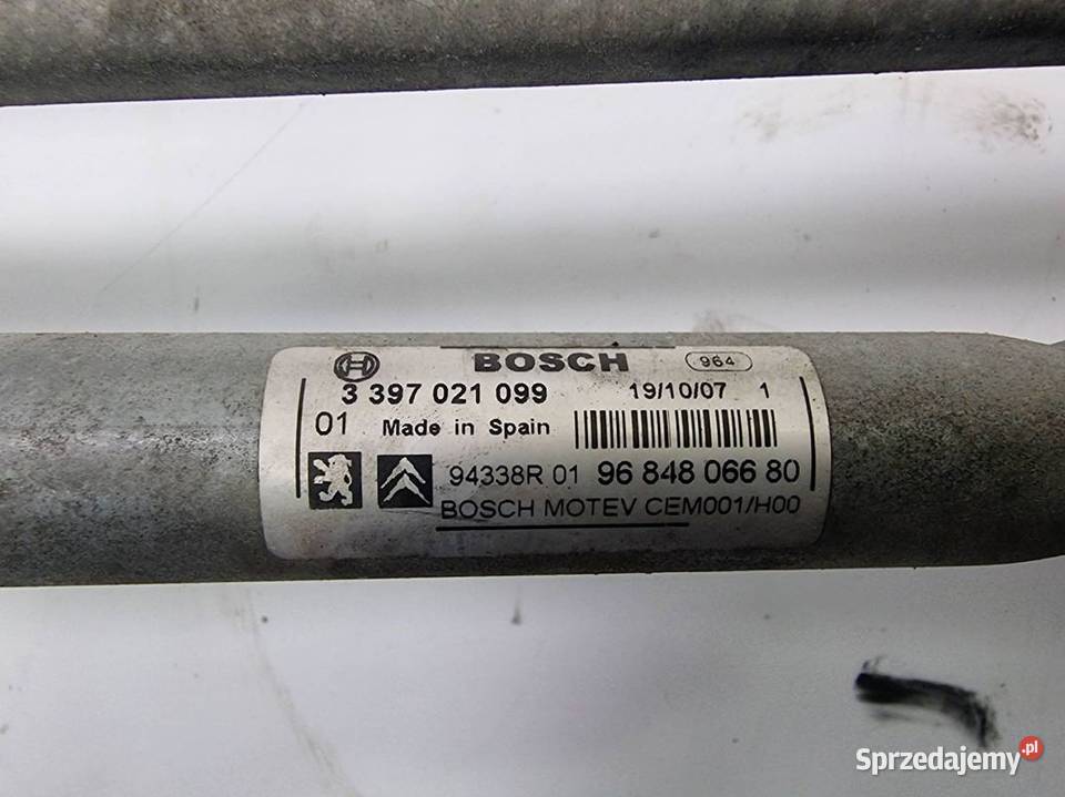 MECHANIZM WYCIERACZEK PRZÓD PEUGEOT 308