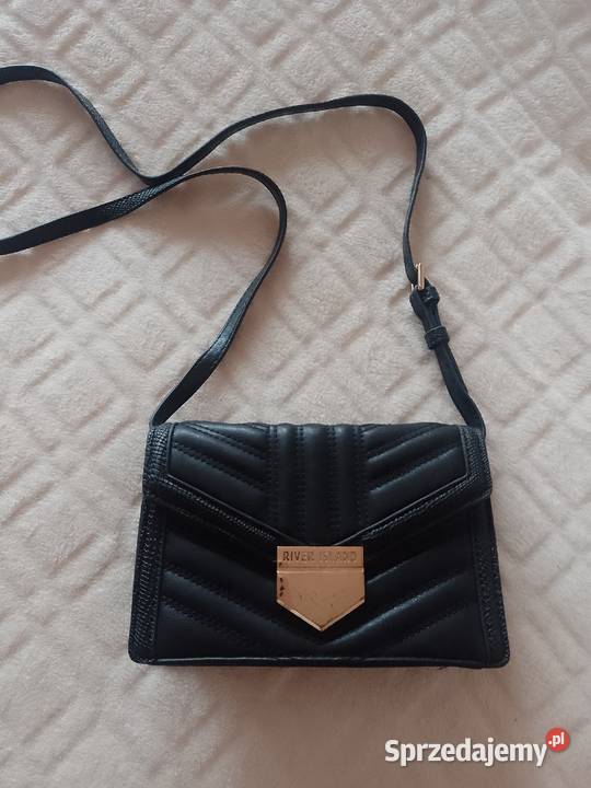 RIVER ISLAND Czarna torebka listonoszka z