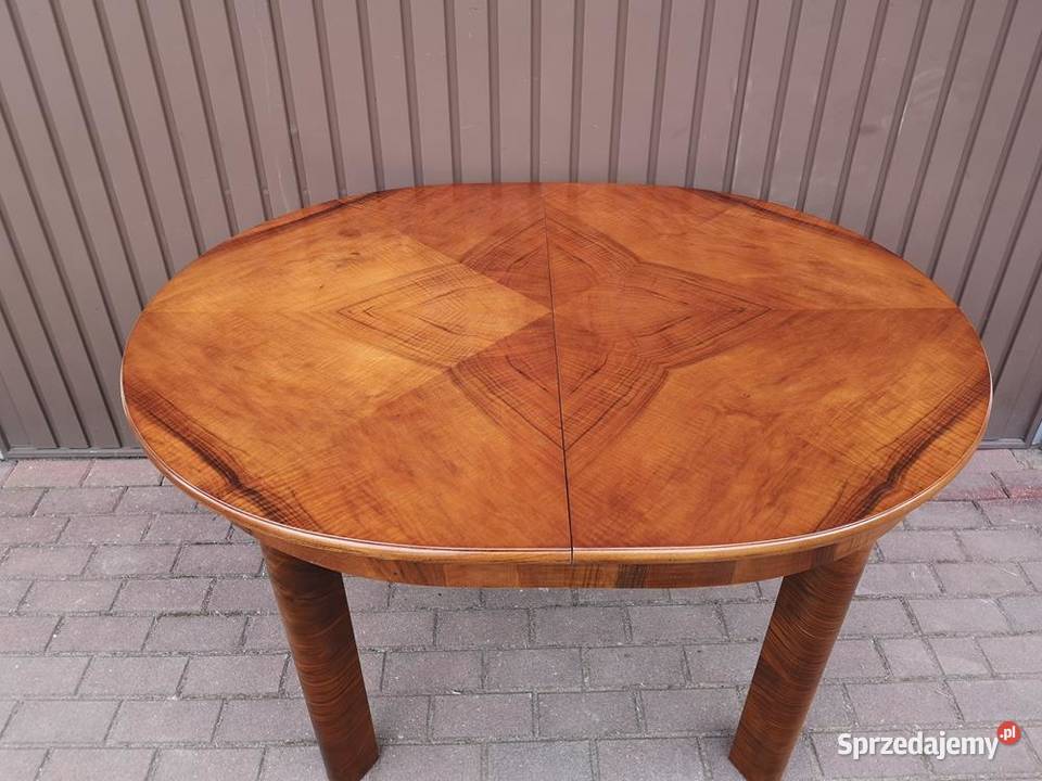 Stół ARTDECO Orzech Sygnowany Rozkładany Stary Swarzędz sprzedam