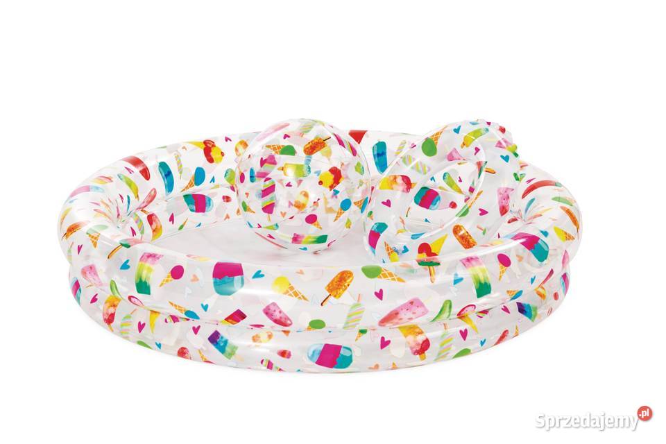 Zestaw basen dmuchany ogrodowy Lody piłka koło Poznań