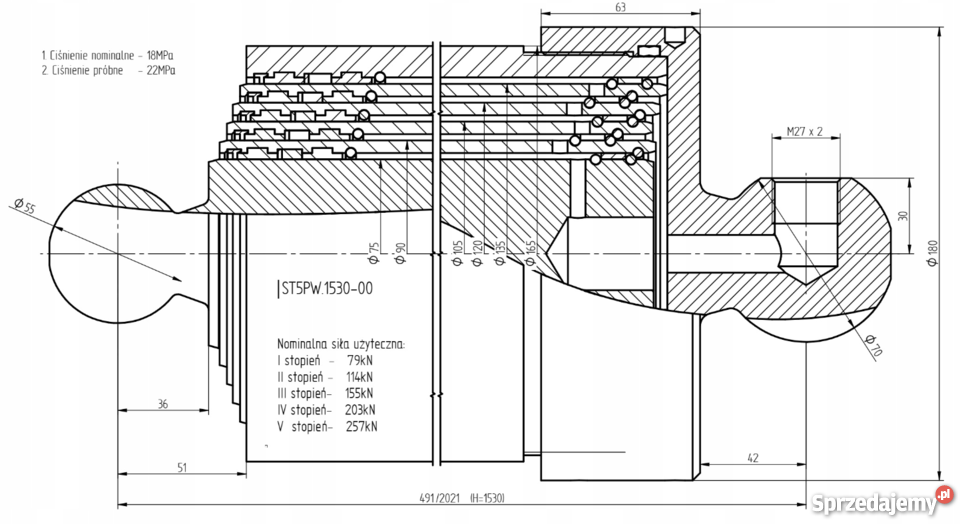 SIŁOWNIK HYDRAULICZNY CYLINDER TŁOK URSUS SK Solec Kujawski sprzedam