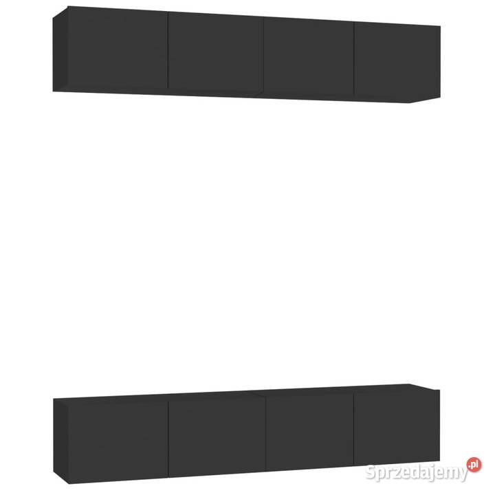 Szafki TV 4 czarne 80x30x30 materiał Warszawa