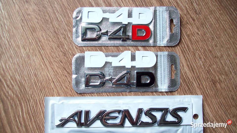 Emblematy metalowe chrom do Toyota Avensis na Reda