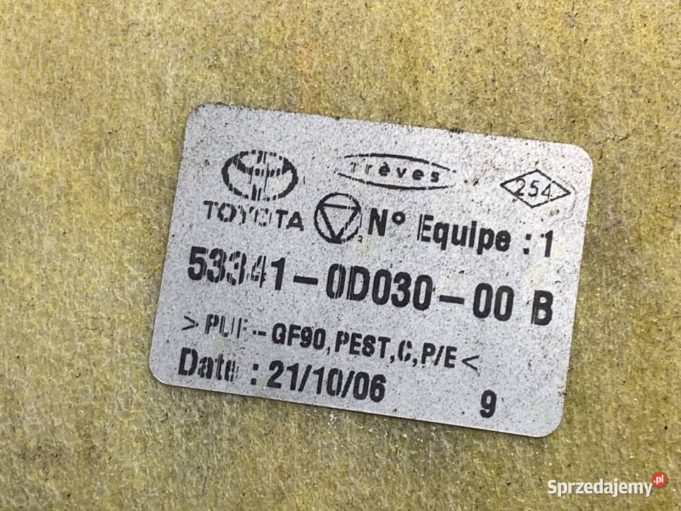 WYGŁUSZENIE MASKI TOYOTA YARIS II Hatchback 0514 Elementy wygłuszające