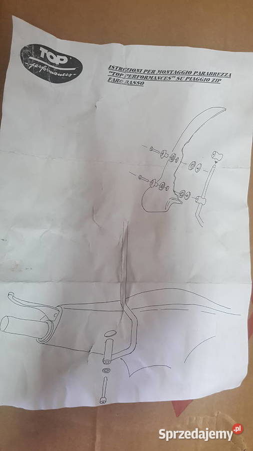 NOWA SZYBA OWIEWKA OSŁONA PIAGGIO ZIP podlaskie Bielsk Podlaski sprzedam