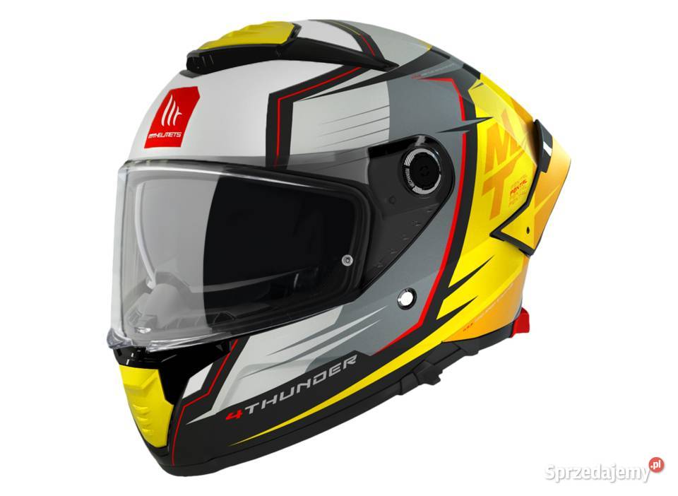 KASK MT THUNDER 4 SV PENTAL SZARO ŻÓŁTO CZARNY