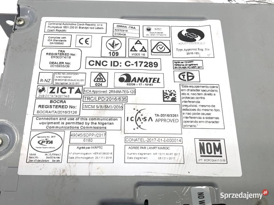 TUNER RADIA PEUGEOT 2008 I 9821908880 ODTWARZACZ Sprzęt audio fabryczny