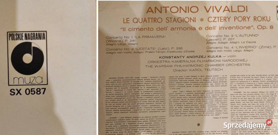 1969 Antonio Vivaldi Le Quattro Stagioni Cztery Kielce