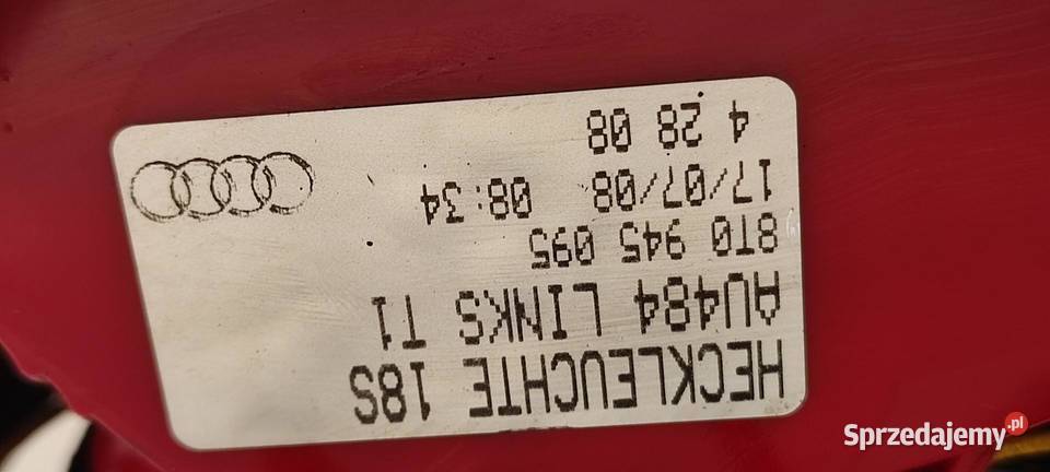 AUDI A5 8T LAMPA LEWY TYŁ 8T0945095 KTL dolnośląskie sprzedam