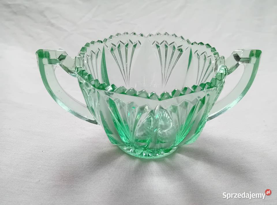Zielona cukierniczka art deco Karhula Finlandia Koźminek
