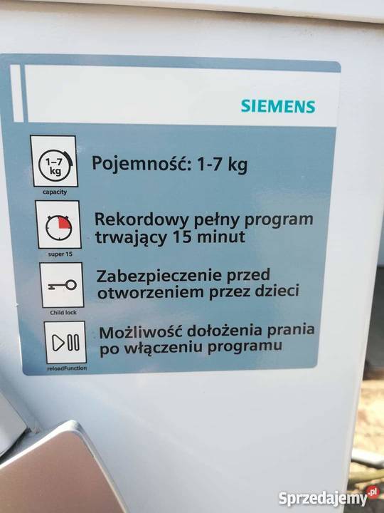 7 pralka Siemens Vario Expert możliwy transport Warszawa sprzedam