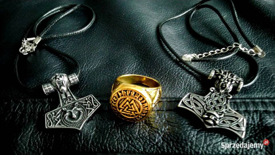 Valknut nordycki sygnet pierścień wikinga Ozdoby Sochaczew
