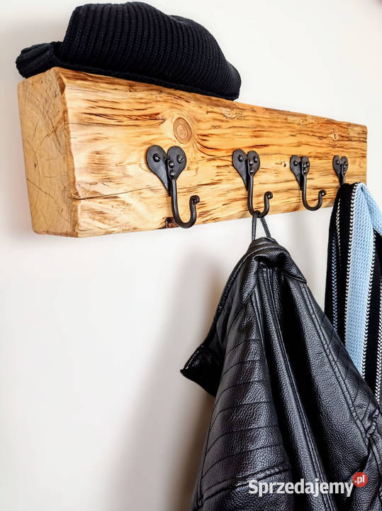Wieszak dekoracyjny stare drewno belka Pozostałe Pstrągowa