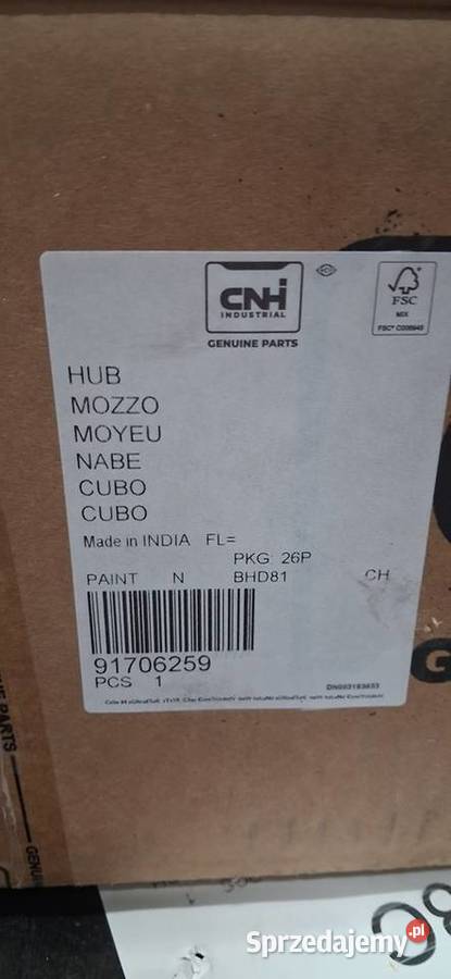 Piasta osi przedniej Newholland 91706259 Wysokie Mazowieckie