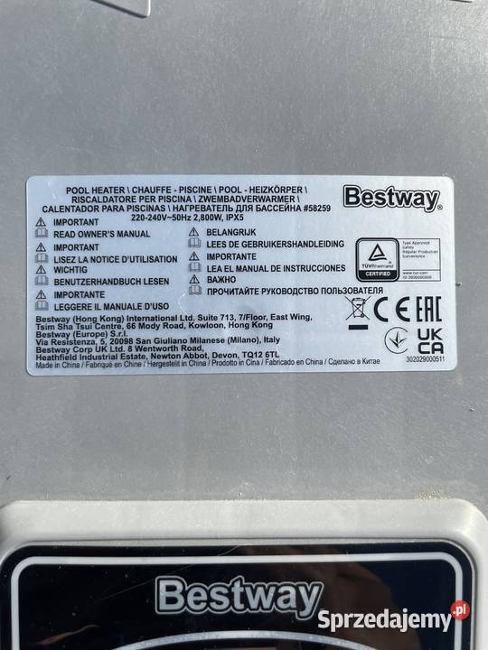 Używany podgrzewacz wody do basenów Flowclear Lubzina
