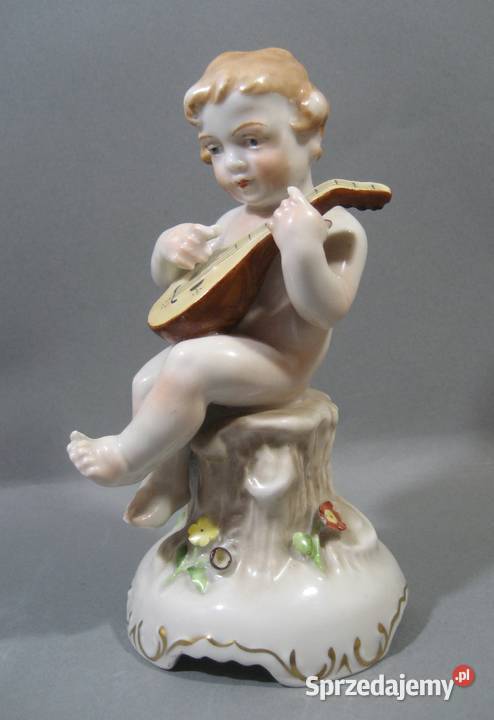 Figurynka Porcelanowa von Schierholz Plaue Putto Porcelana i szkło Warszawa