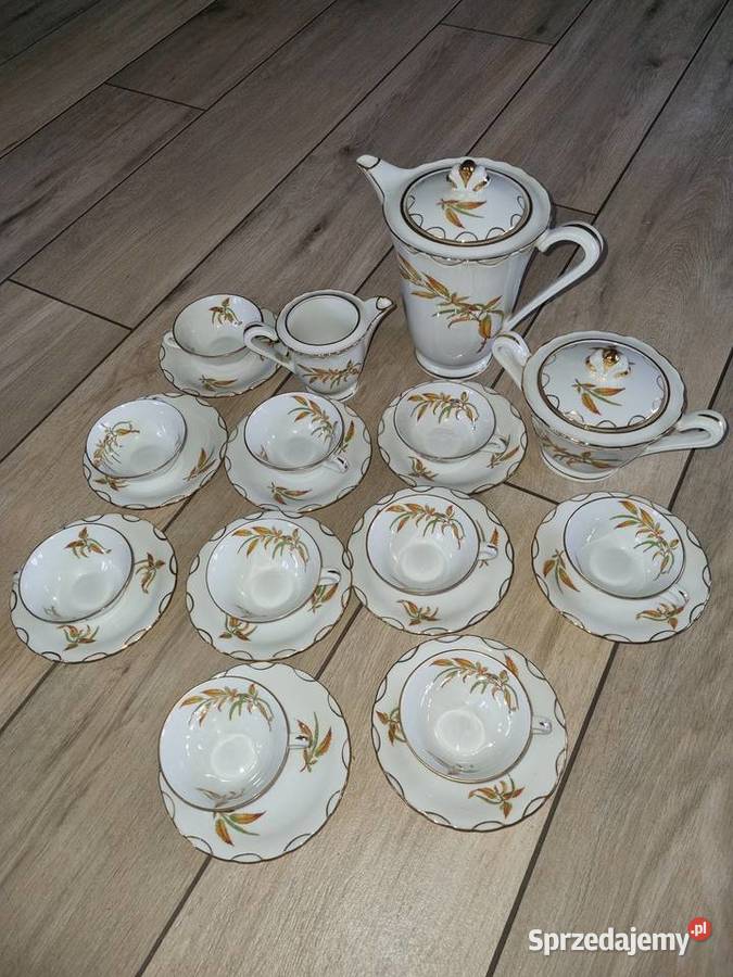 Serwis kawowy 11 osób Porcelana Francuska Ceramika i szkło Dom i Ogród wielkopolskie Wola Podłężna