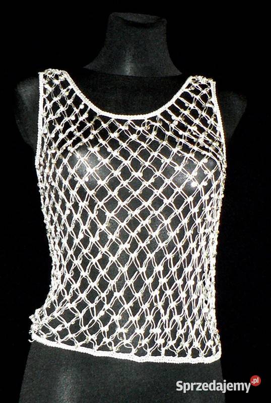 seksowny TOP siatkanowy XS S M Bluzki i koszule Łódź