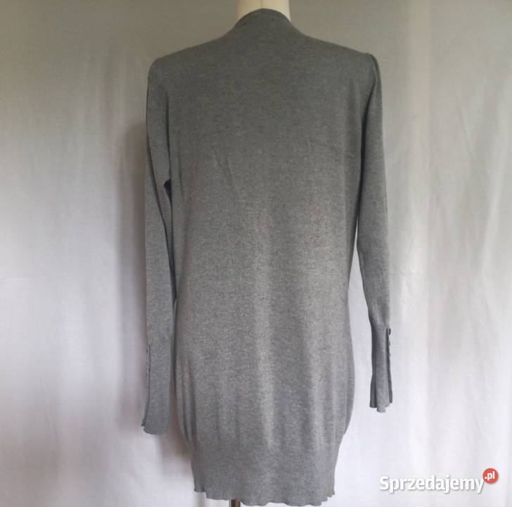 Kardigan damski Sweter szary r 40 Elegancki NOWY Białystok sprzedam