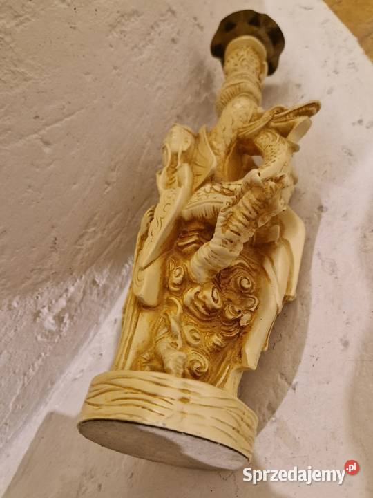 Stary ŚWIECZNIK RZEŹBA FIGURA azjatycka vintage Pozostałe