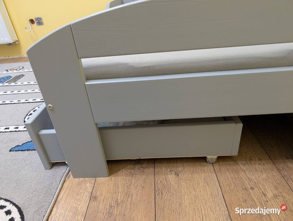 Łóżko dziecięce 160x80 szare drewno Piekary