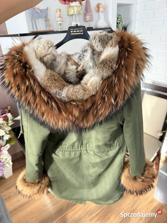 Parka z obszyciem naturalnym jenot Nowy Dwór Mazowiecki