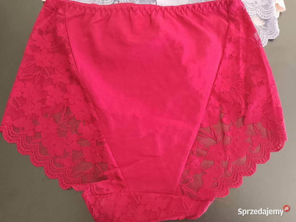 Majtki wysoki stan bawełna koronka XXL XXXL 4XL Bawełniane  śląskie Piła Druga