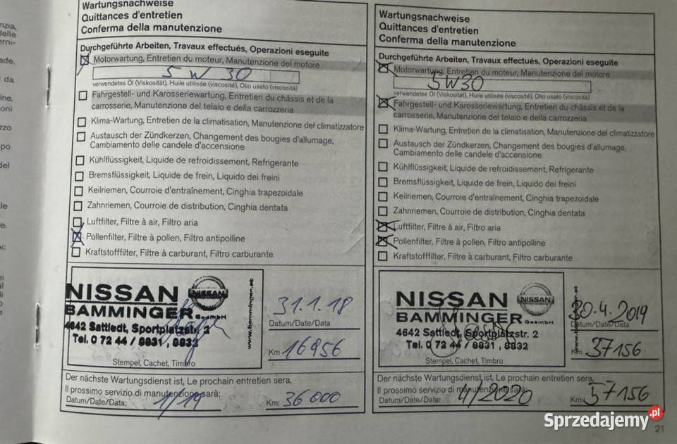 Nissan Qashqai Pisemna Gwarancja 12 miesięcy II Konin