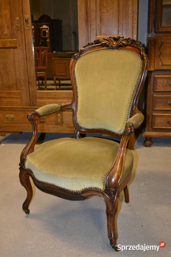 fotel kawowy Francja orzech cukiereczek Będzin