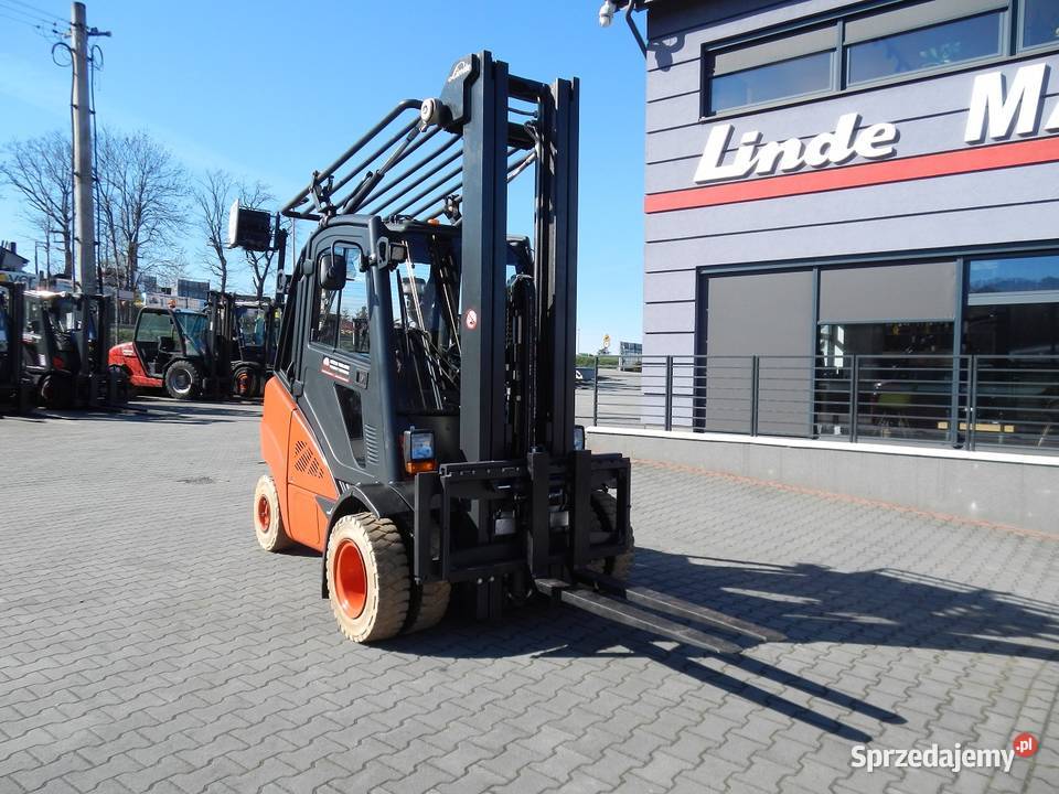 Wózek widłowy Linde H30D02 Triplex przesuw Mogilany