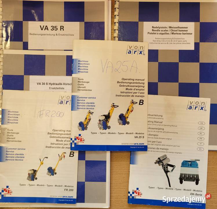 Części frezarki Von Arx Blastrac Schwomborn dolnośląskie Wrocław