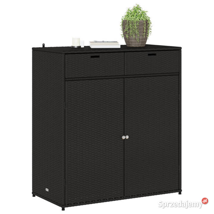 Szafka ogrodowa czarna 105x55x113 polirattan mazowieckie