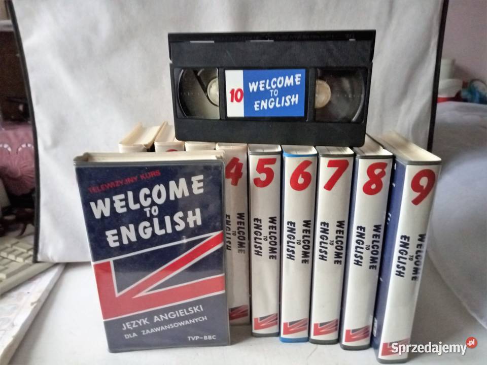 Duży kurs języka angielskiego na kasetach VHS Filmy Kultura i Rozrywka Warszawa