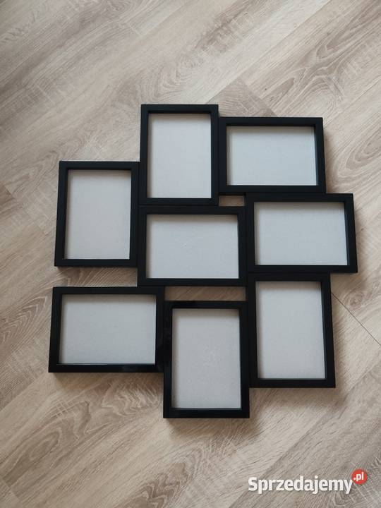 Ramka na zdjęcia Ikea Vaxbo czarna ramka na 8