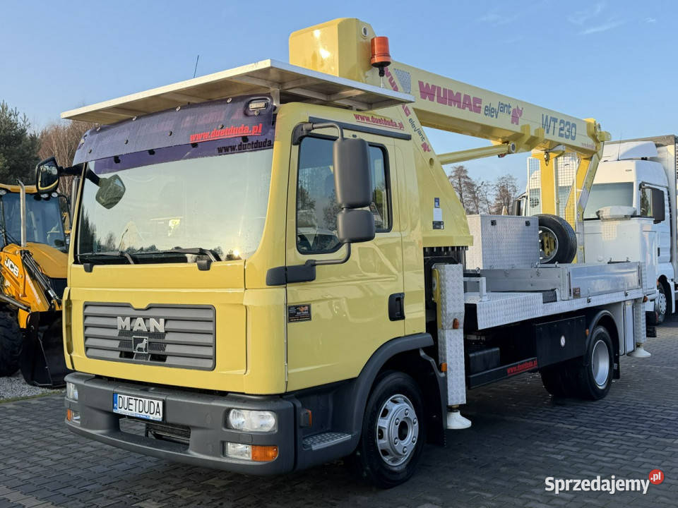 MAN TGL 8210 Zwyżka WUMAG WT 230 23m w bok 18m elektryczne lusterka Samochody ciężarowe świętokrzyskie Widełki