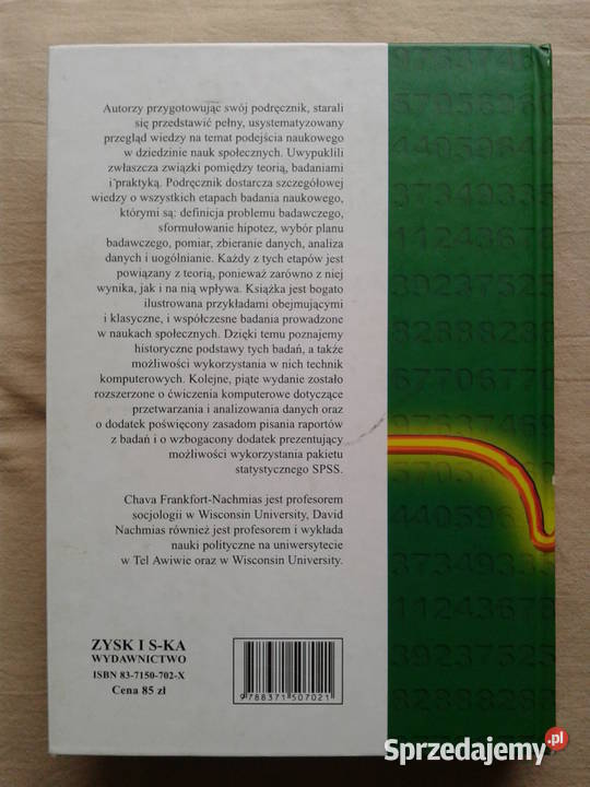 Metody badawcze w naukach społecznych D Nachmias Szczecin sprzedam