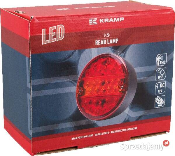 Lampa tylna zespolona LED okrągła 12V 142 mm Kamionna sprzedam