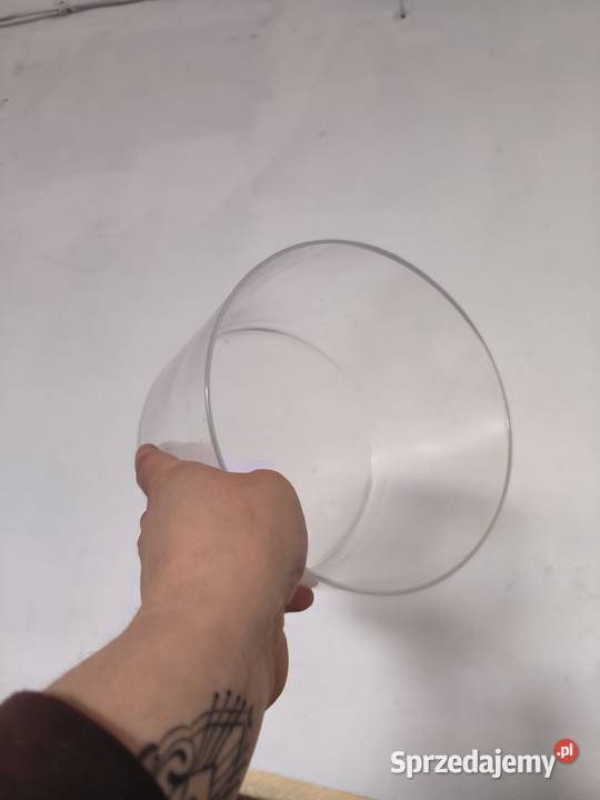 Szklane misy cylindry dekoracyjne grube szkło Wojcieszyn sprzedam