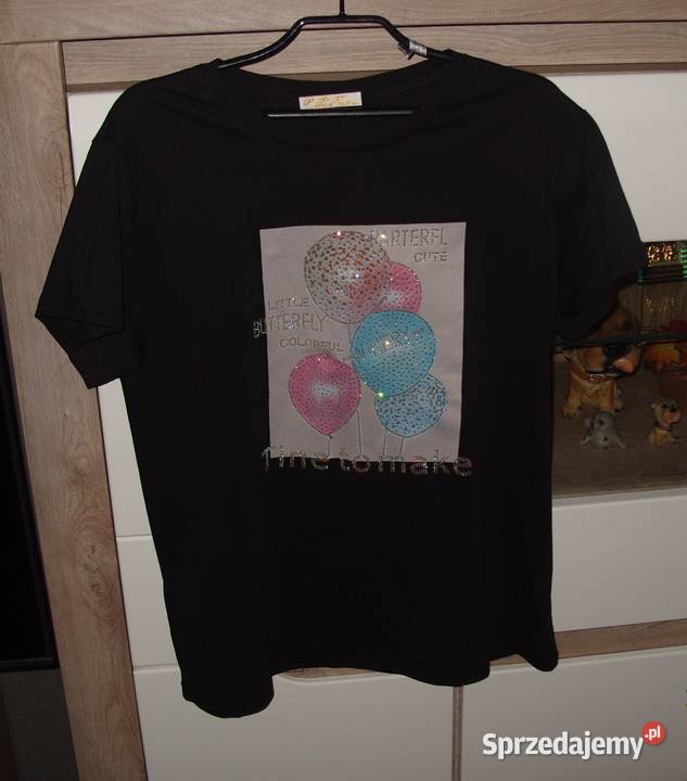 NOWY TShirt BALONY cyrkonie r LXL Bluzki i koszule Rawicz